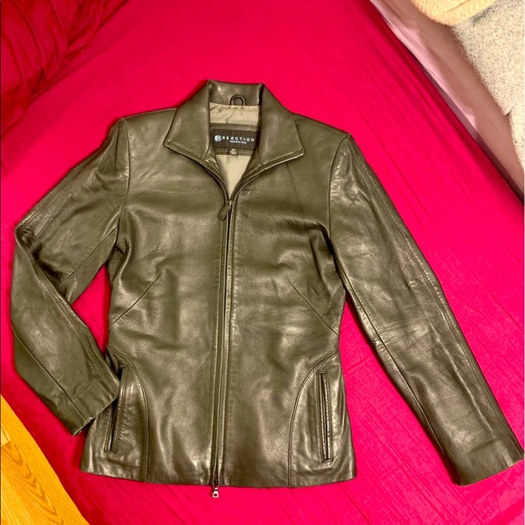 Kenneth Cole Reaction Jackets & Blazers - Kenneth Cole Reaction 100% Leather Jacket XS